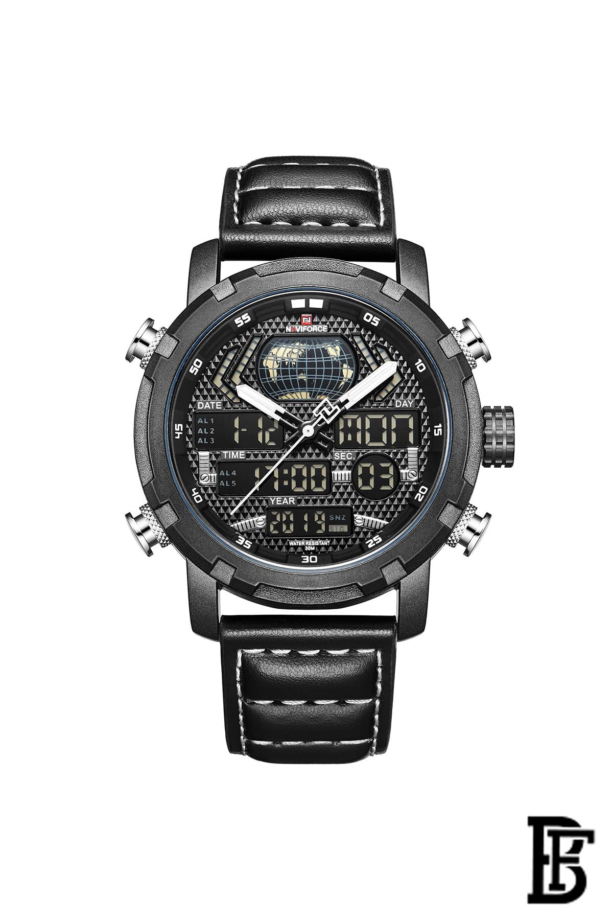 Naviforce NF9160 BWB    Men's Analog Leather Watch image 0