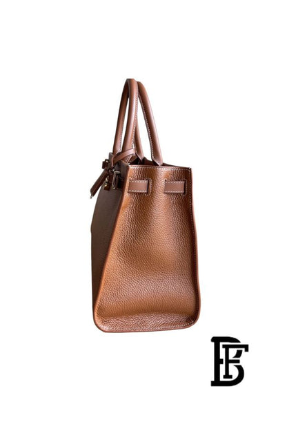 Tommy Hilfiger Brown Leather Women Handbag Aw0Aw17188 – Elegant Everyday Shoulder Bag image 7