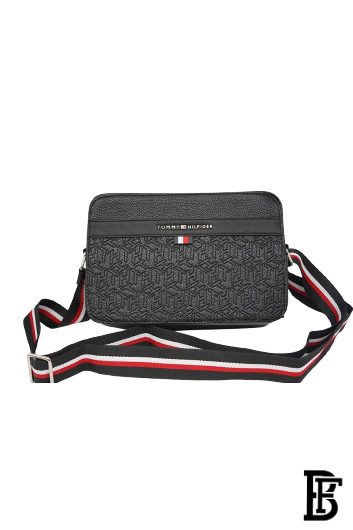 Black Leather Original Tommy Hilfiger Crossbody Messenger Bag For Men BAG000081 image 4