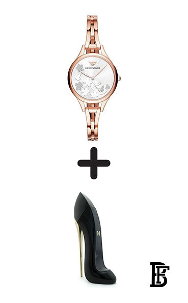EMPORIO ARMANI Women's Stainless Steel Analog Watch Ar11108 + Gift perfume Tester 30 ml image 0