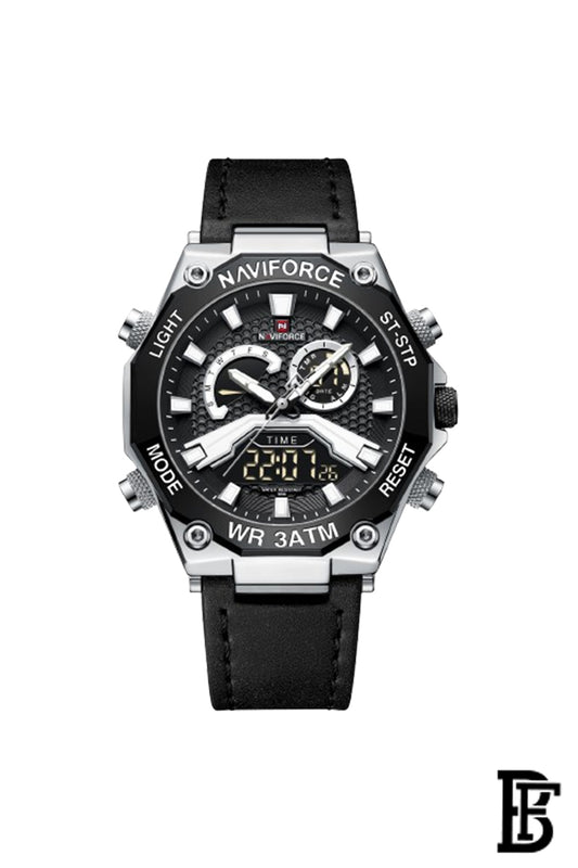 Naviforce NF9220 S/B/B    Men's Analog Leather Watch image 1