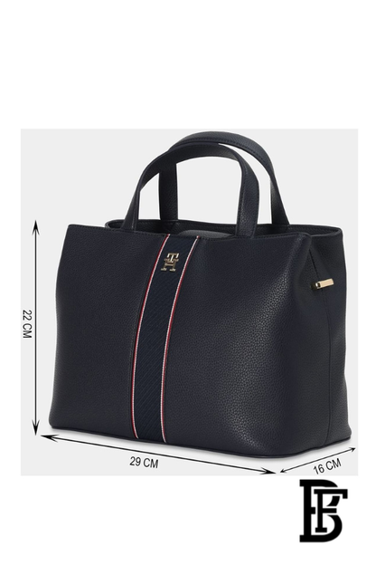 Tommy Hilfiger Dark Blue Leather Women Handbag  – Elegant Everyday Handbag image 2