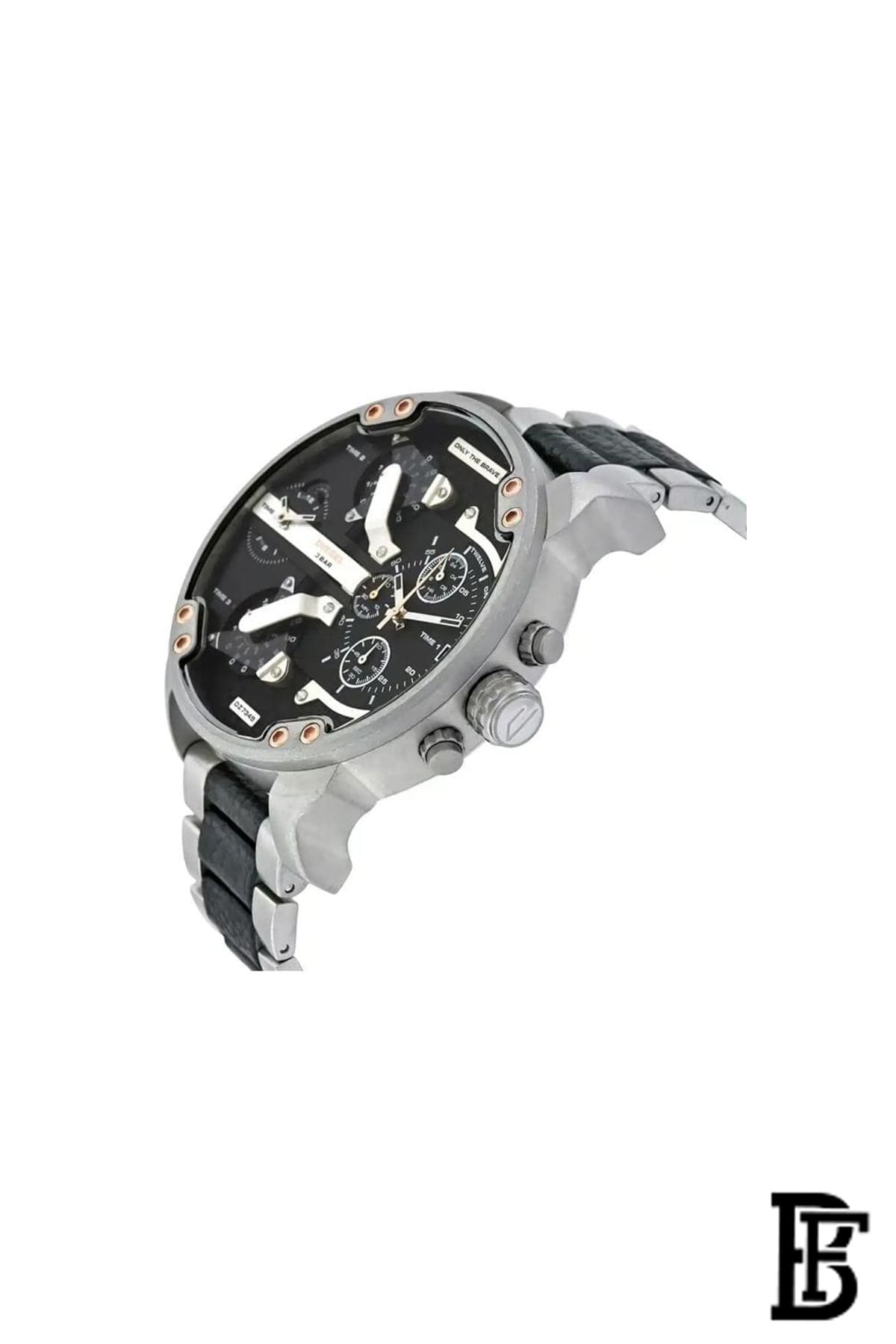 Diesel Two Tone Stainless Black dial Watch for Men's DZ7349 image 2