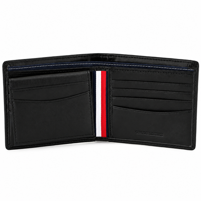 Black Leather Wallet By TOMMY.