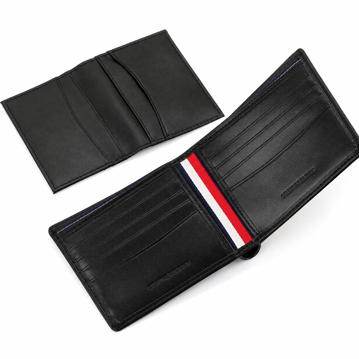 Black Leather Wallet By TOMMY.