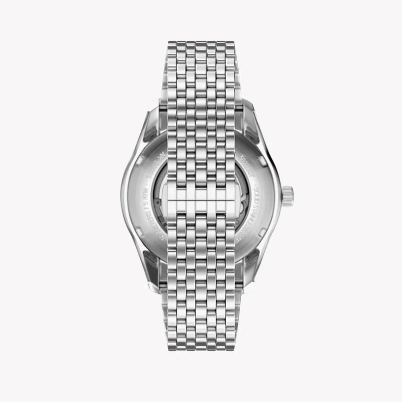 Emporio Armani Men's Watch AR60095 – Silver Dial Automatic & Stainless Steel Strap 43mm
