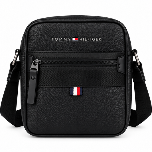 TOMMY HILFIGER BLACK MEN CROSSBODY BAG