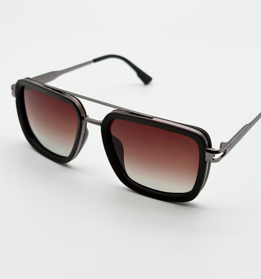 Men’s Square Polarized Sunglasses – UV Protection – Model [25014BR]