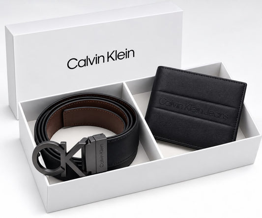 CALVIN KLEIN Wallet & Belt Set