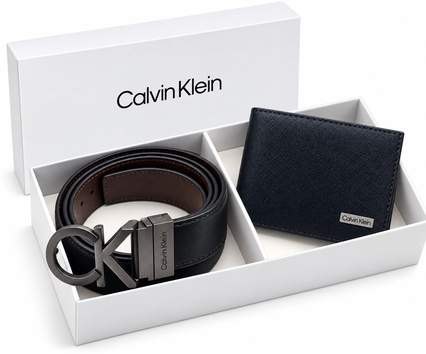 CALVIN KLEIN Card Holder& Belt Set