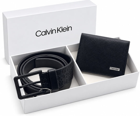 CALVIN KLEIN Card Holder & Belt Set