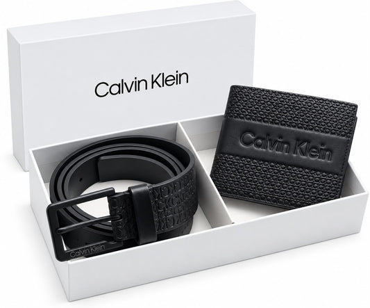 CALVIN KLEIN Wallet & Belt Set