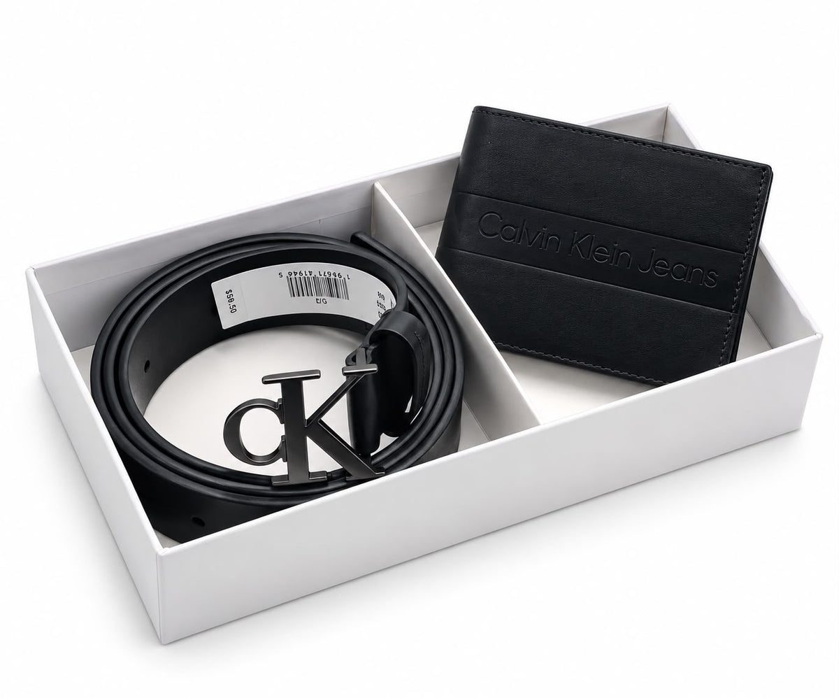 CALVIN KLEIN Wallet & Belt Set
