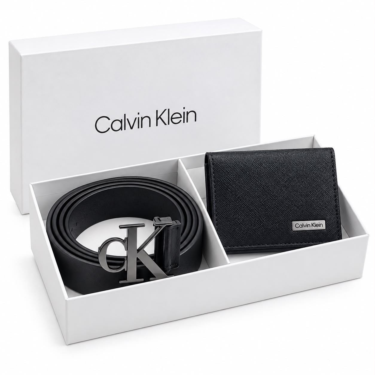 CALVIN KLEIN Card Holder & Belt Set