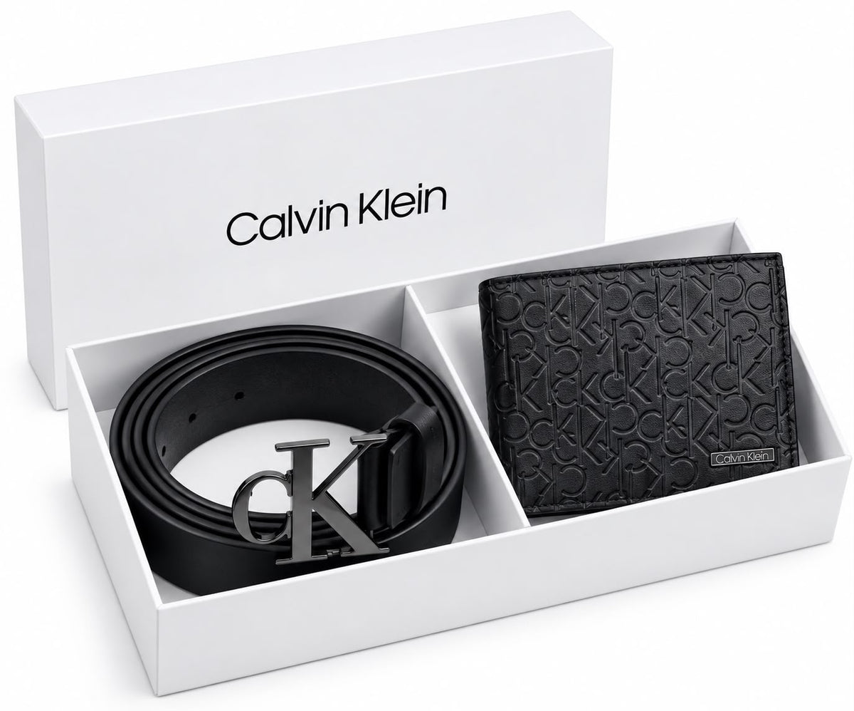 CALVIN KLEIN Wallet & Belt Set