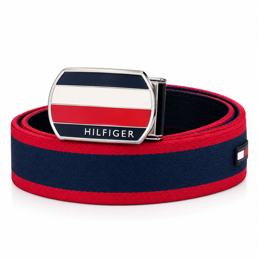 TOMMY GENUINE LEATHER SET BELT & WALLET