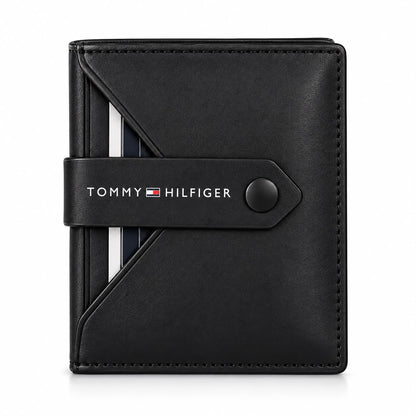 TOMMY GENUINE LEATHER SET WALLET, CH & CHAIN