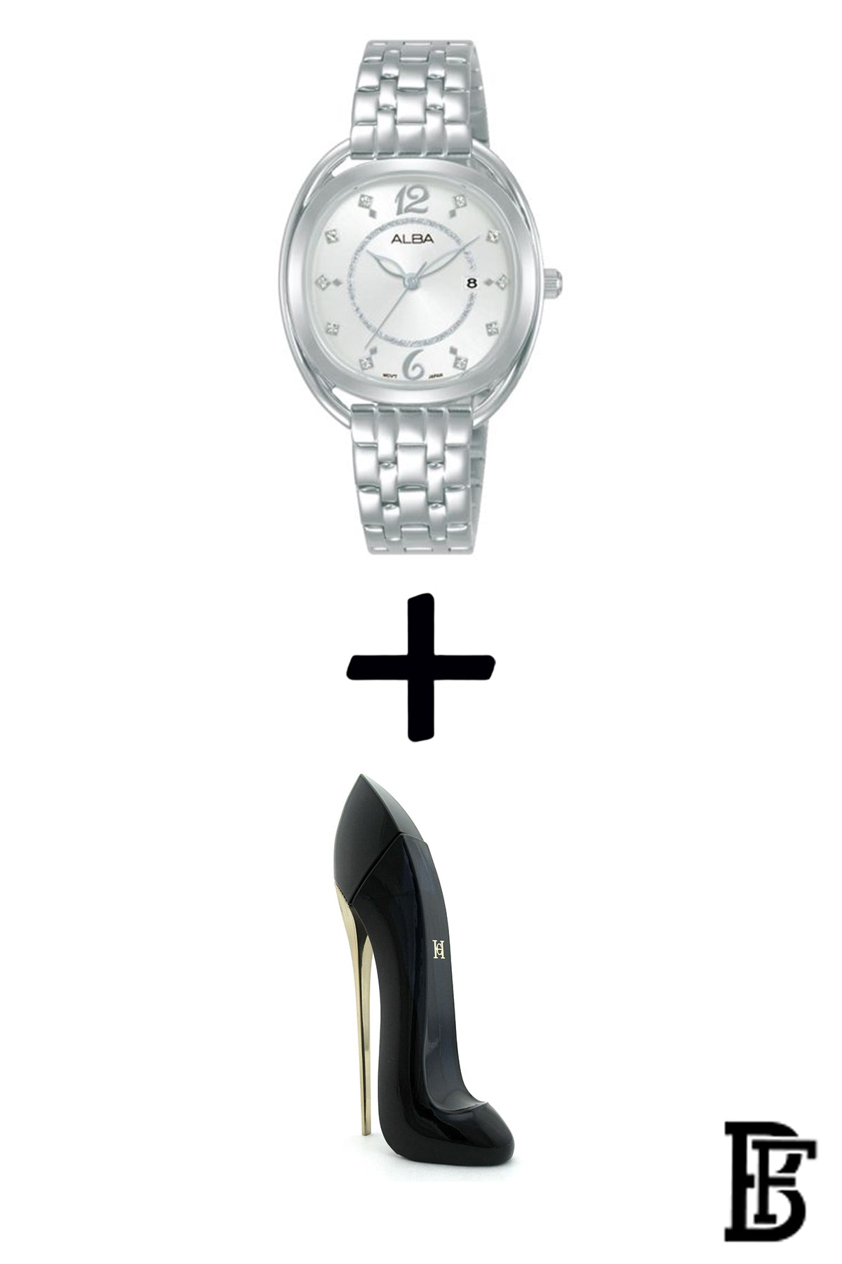 Alba AH7BH5X Women's  Stainless Steel Quartz Analog Wrist Watch + Gift perfume tester 30 ml Warranty from Elaraby Group image 0