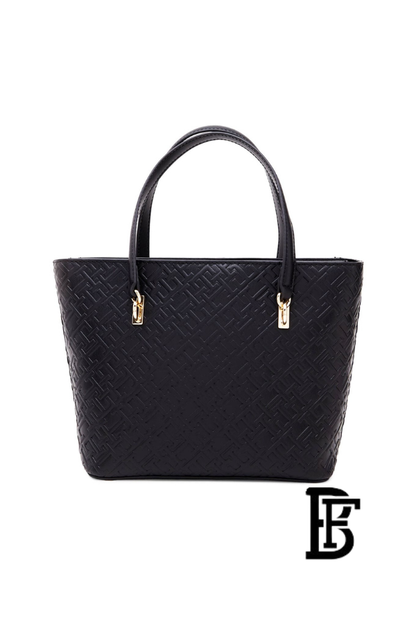 Tommy Hilfiger Black Leather Women Handbag Aw0Aw16002– Elegant Everyday Shoulder Bag image 4