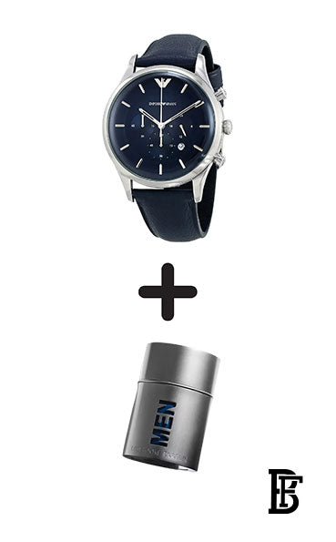 EMPORIO ARMANI Men's Water Resistant Chronograph Watch AR11018 + Gift perfume Tester 30 ml image 1