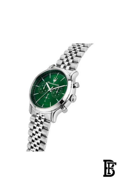 Maserati Epoca Chronograph Stainless Steel Silvery / Green image 2