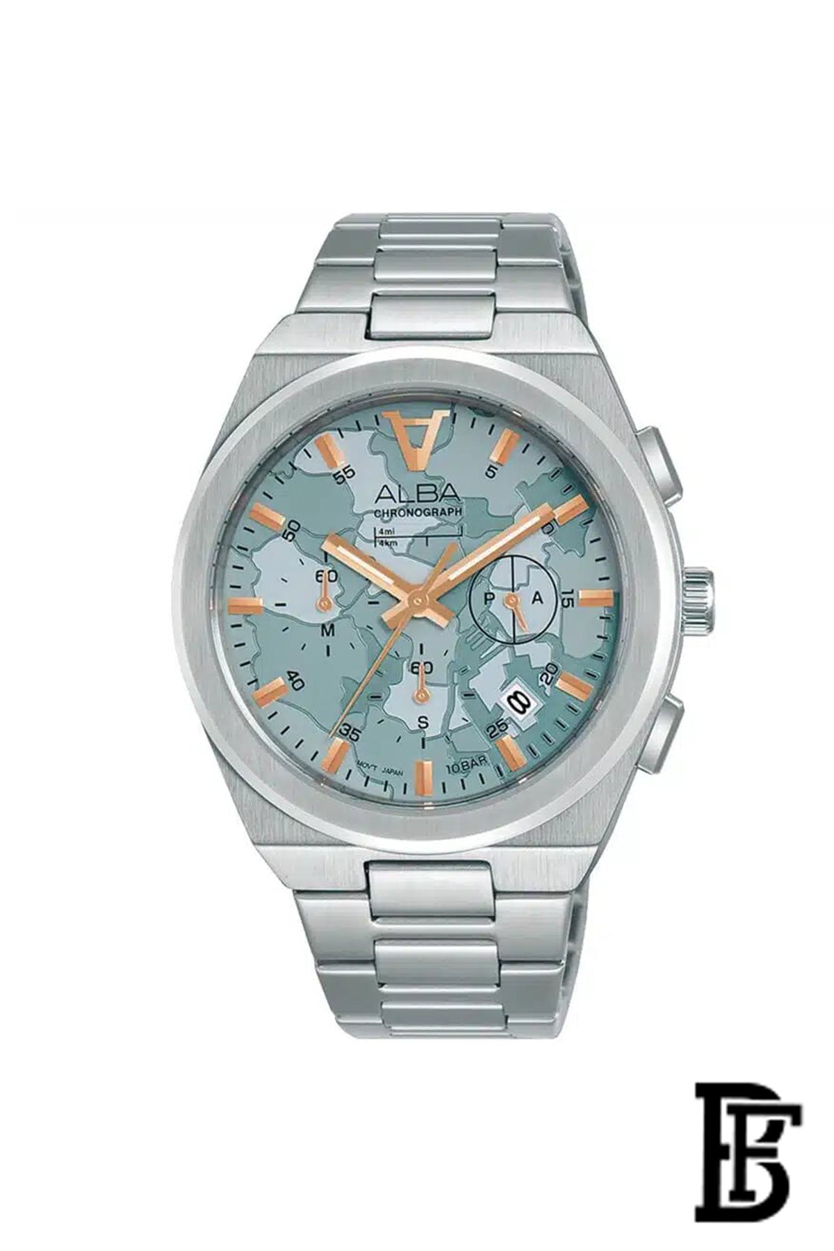 Alba AT3H55X Men's Stainless Steel Quartz  Chronograph  Wrist Watch   Warranty from Elaraby Group image 0