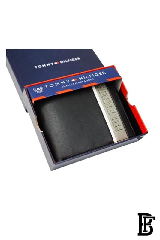 Leather Coin And Credit Card Wallet BLACK- LEATHER image 1