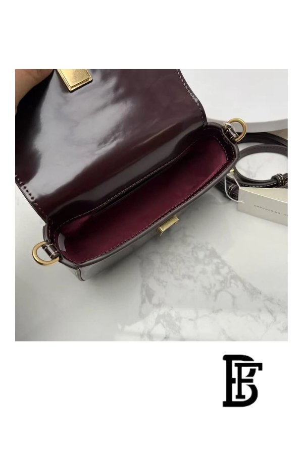 Tory Burch Brown Leather Women Handbag 153726  – Elegant Everyday Shoulder Bag image 7
