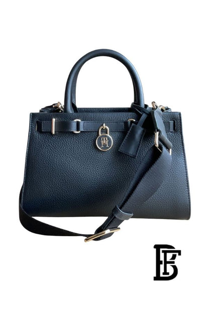 Tommy Hilfiger Blue Leather Women Handbag – Elegant Everyday Shoulder Bag image 4