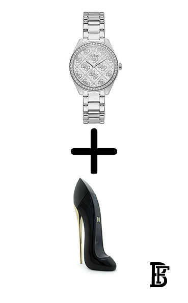 GUESS Gw0001l1 Women's Water Resistant Analog Watch - 37 mm - Silver + Gift perfume tester 30 ml image 0