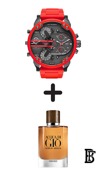 DIESEL Men's Analog Round Wrist Watch With Stainless Steel Strap DZ7370 + Gift perfume Tester 30 ml image 1