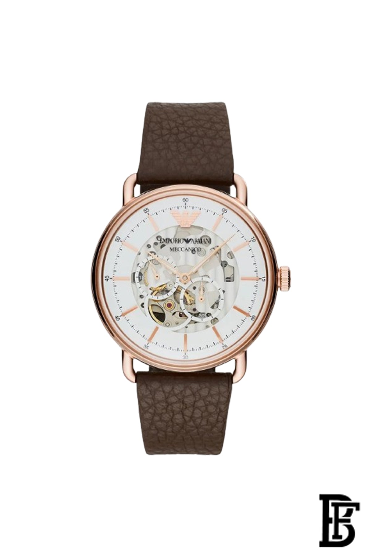 Emporio_ArmaniAviator Automatic Men's White Skeleton Dial Watch AR60027 image 0