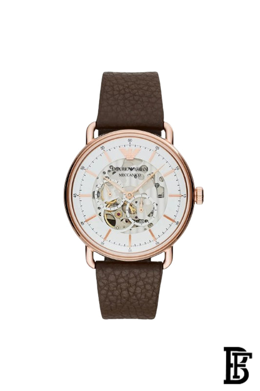 Emporio_ArmaniAviator Automatic Men's White Skeleton Dial Watch AR60027 image 0