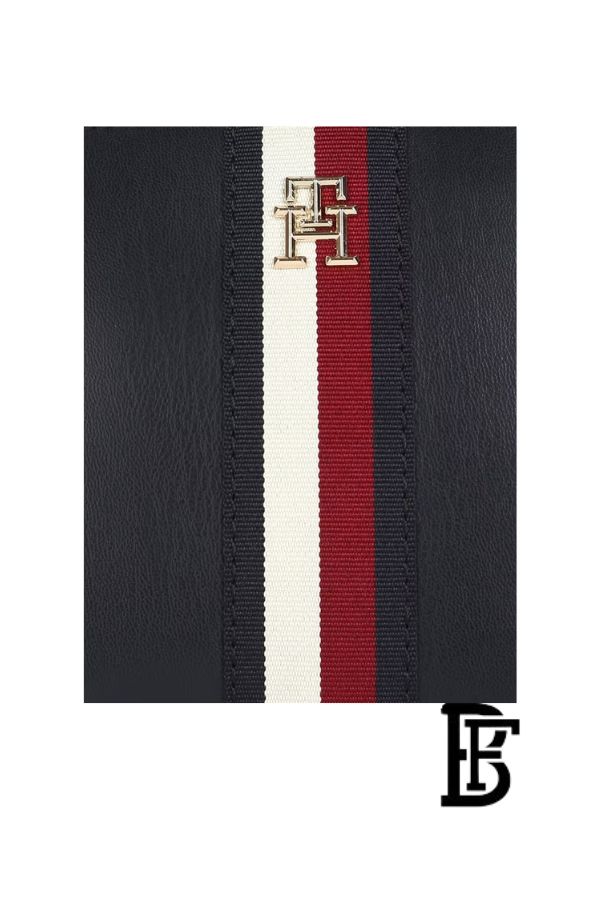 Tommy Hilfiger Navy Blue Leather Women Handbag Aw0Aw17065 – Elegant Everyday Shoulder Bag image 8