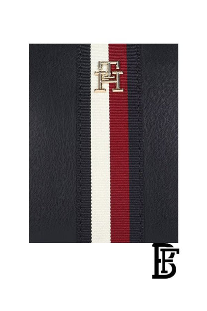 Tommy Hilfiger Navy Blue Leather Women Handbag Aw0Aw17065 – Elegant Everyday Shoulder Bag image 8