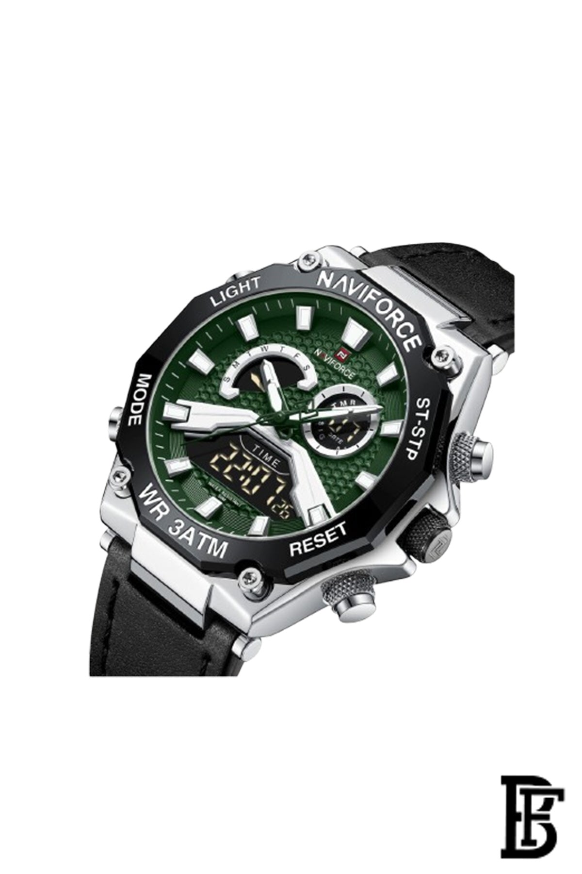 Naviforce NF9220 S/GN/B     Men's Analog Leather Watch image 2