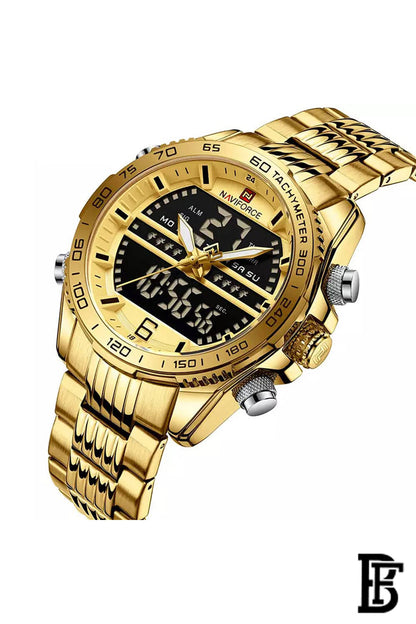 NAVIFORCE NF9195S G/G/G MEN'S Stainless Steel Analog Wrist Watch image 2