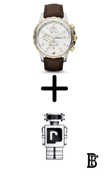 FOSSIL FS4788 Men's Dean Water Resistant Chronograph Watch + Gift perfume tester 30 ml image 0