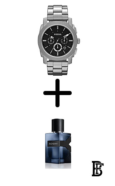 FOSSIL FS4776 Men Stainless Steel Chronograph Watch  + Gift perfume tester 30 ml image 0
