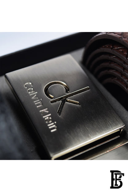 Calvin Klein Belt  Black Genuine Black and Brown image 2