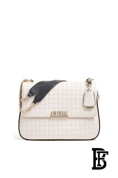 GUESS GS Matrix Convertible Shoulder Bag – Genuine Leather Quilted Design image 0