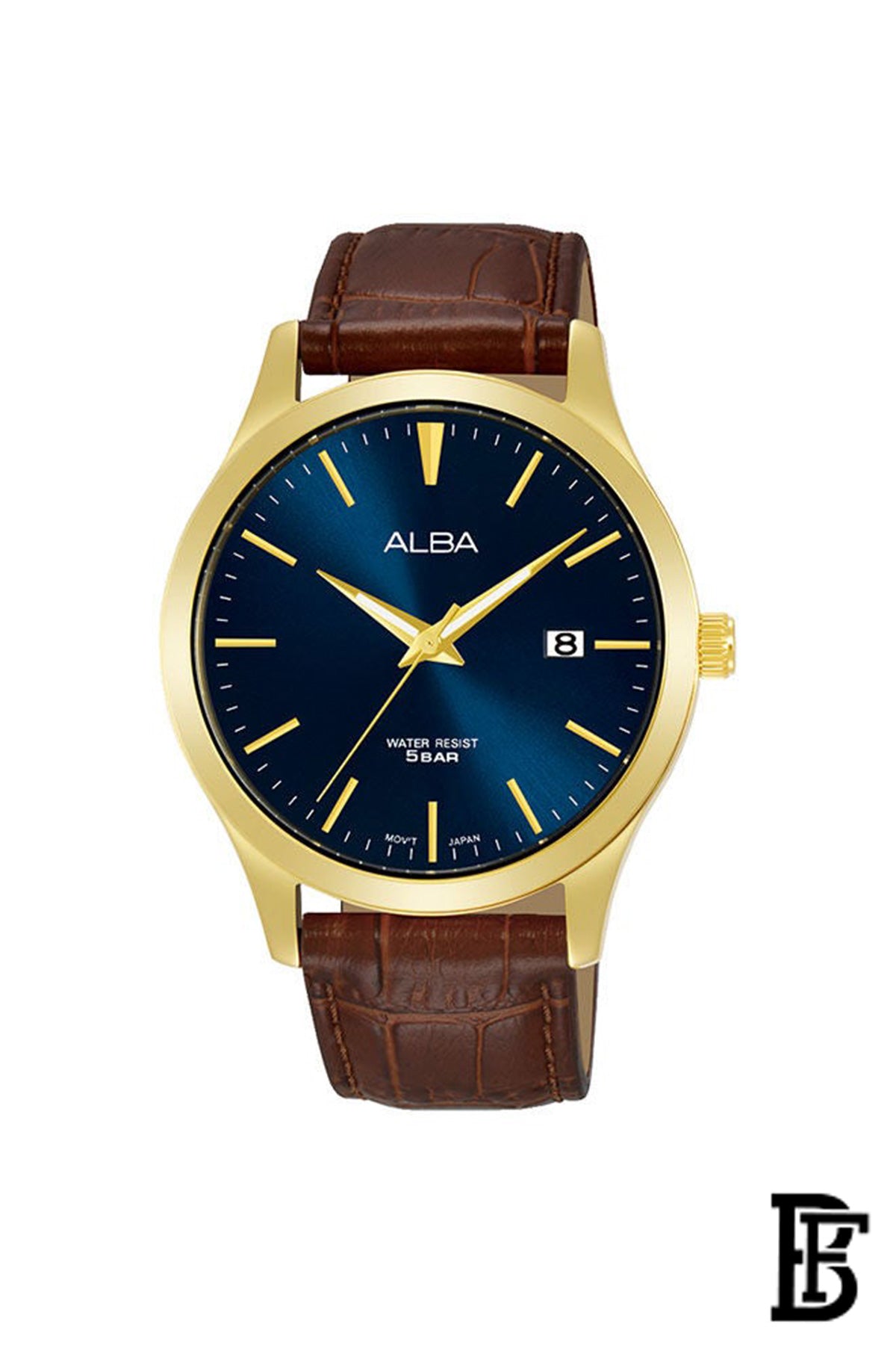 Alba AS9M38X Men's Leather  Quartz Analog Wrist Watch      Warranty from Elaraby Group + Gift EMPORIO ARMANI Stronger With You ABSOLUTELY EDP 100ml image 2