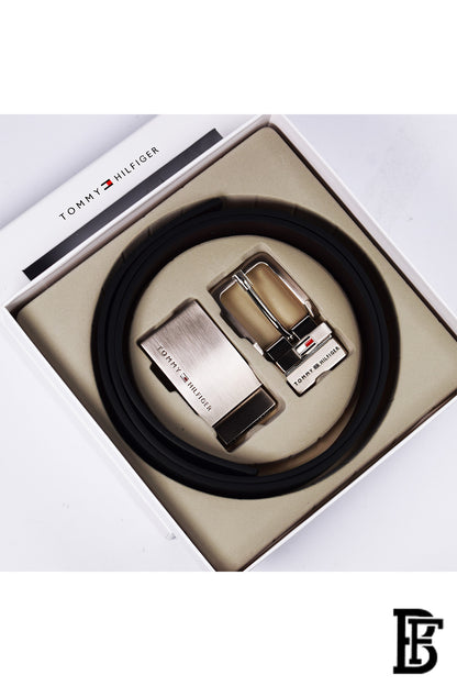 tommy hilfiger Men's Leather Belt Two Buckle image 0
