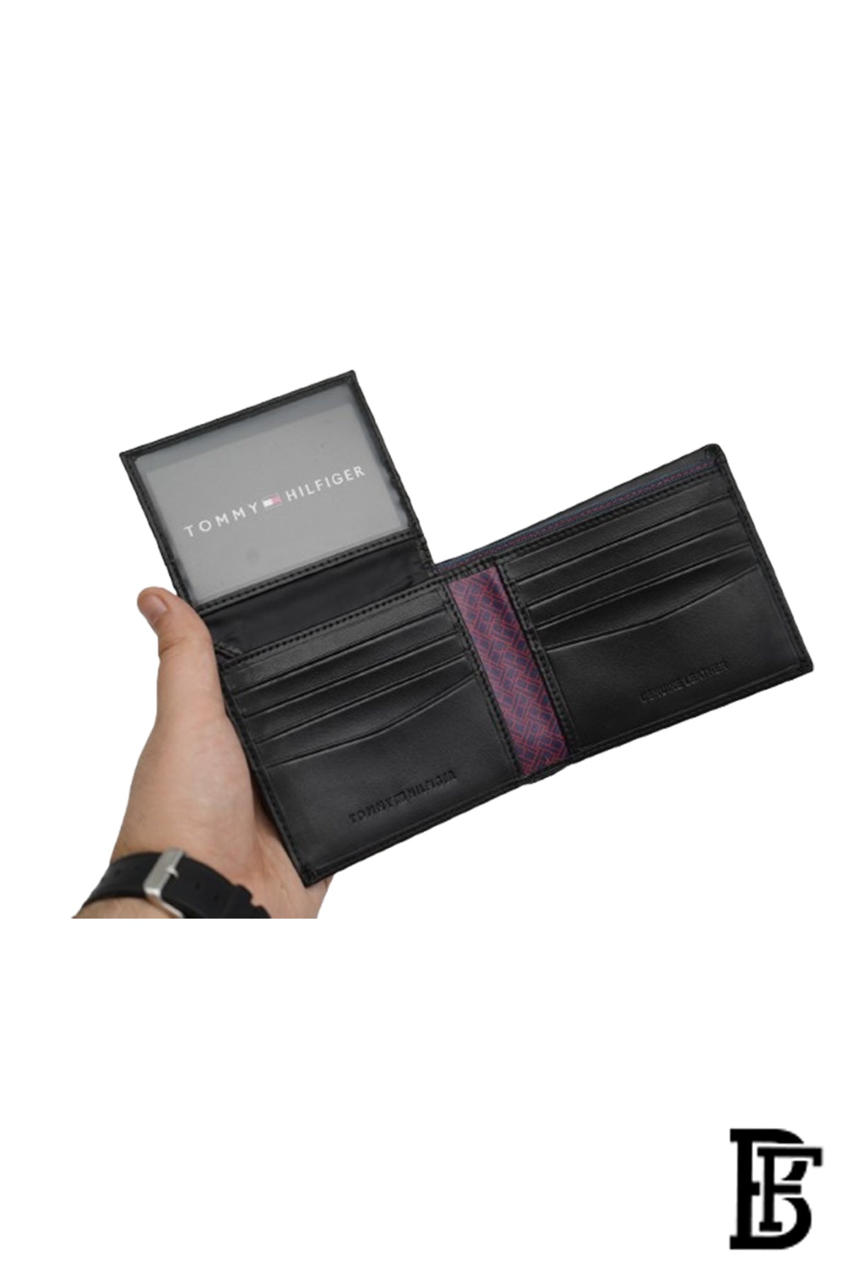 Leather Coin And Credit Card Wallet BLACK- LEATHER image 6