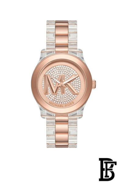 Michael Kors MK7355 Runway Three-Hand Women’s Watch – Rose Gold-Tone Stainless Steel image 0