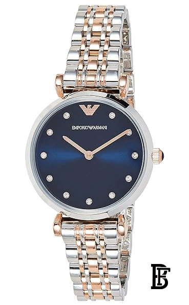 EMPORIO ARMANI Women's Water Resistant Metal analog Watch AR11092 - 31 mm - Silver/Gold image 2