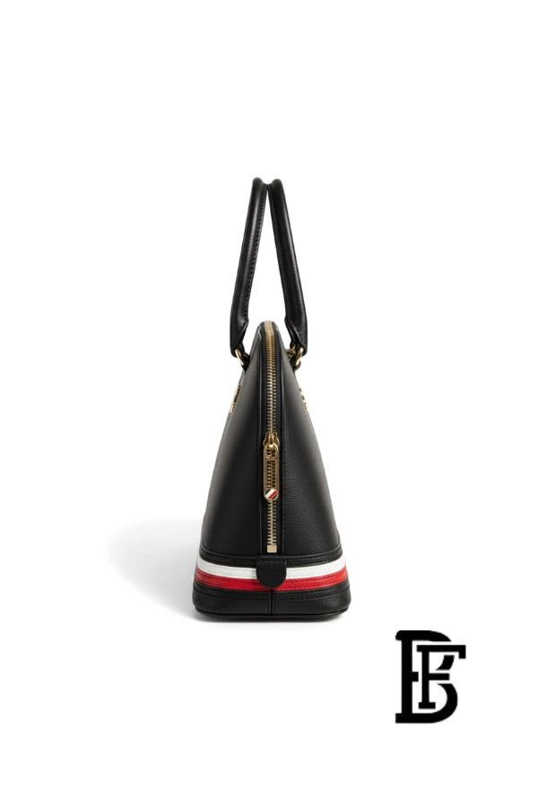 Tommy Hilfiger Black Leather Women Handbag Aw0Aw10453 – Elegant Everyday Shoulder Bag image 4