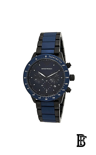 EMPORIO ARMANI Men's Mario Water Resistant Analog Chronograph Watch AR70001 + Gift perfume tester 30 ml image 2