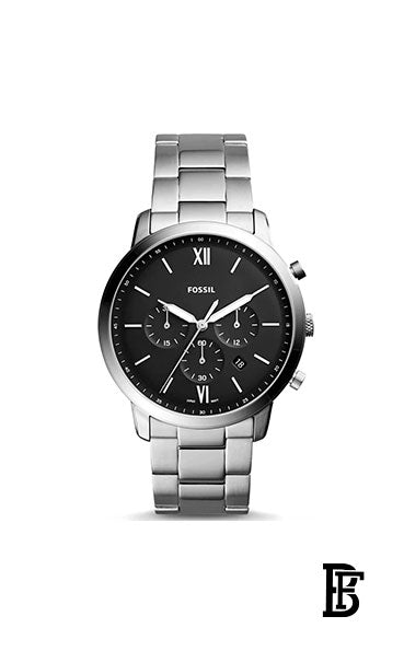 FOSSIL FS5384 Men's Analog Round Wrist Watch With Stainless Steel Strap  + Gift perfume tester 30 ml image 2