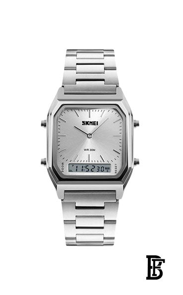 SKMEI  Men's Stainless Steel Watch SK1220 Silver-White image 0